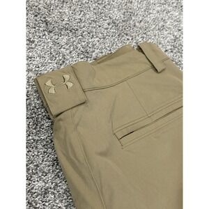 Under Armour Men's Performance Golf Shorts Khaki Size 36 Flat Front UA Tech